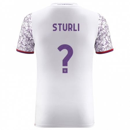 Kandiny Kinder Edoardo Sturli #0 Weiß Auswärtstrikot Trikot 2023/24 T-Shirt