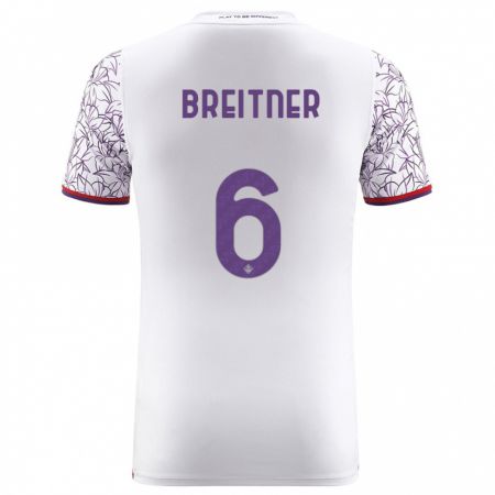 Kandiny Kinder Stephanie Breitner #6 Weiß Auswärtstrikot Trikot 2023/24 T-Shirt