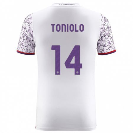Kandiny Kinder Martina Toniolo #14 Weiß Auswärtstrikot Trikot 2023/24 T-Shirt