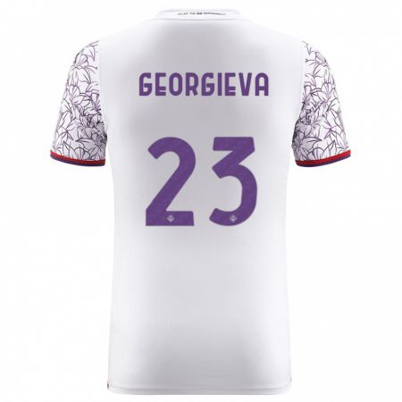 Kandiny Kinder Marina Georgieva #23 Weiß Auswärtstrikot Trikot 2023/24 T-Shirt
