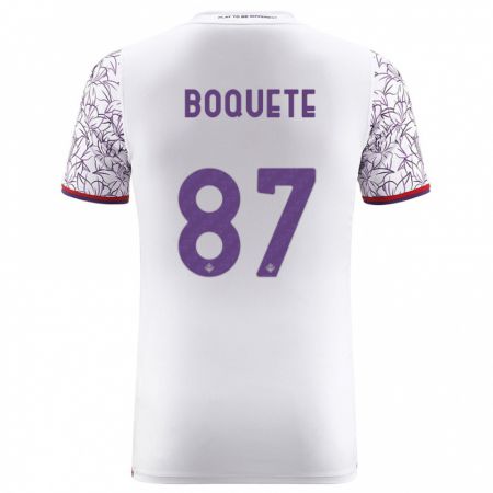 Kandiny Kinder Verónica Boquete #87 Weiß Auswärtstrikot Trikot 2023/24 T-Shirt
