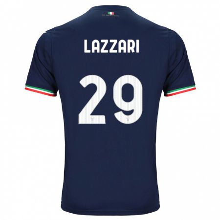 Kandiny Kinder Manuel Lazzari #29 Marine Auswärtstrikot Trikot 2023/24 T-Shirt