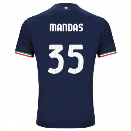Kandiny Kinder Christos Mandas #35 Marine Auswärtstrikot Trikot 2023/24 T-Shirt