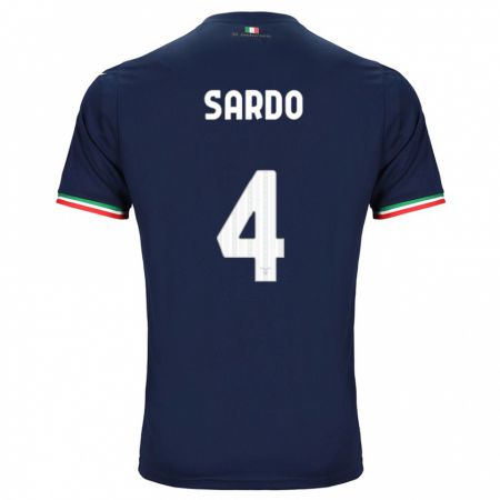 Kandiny Kinder Jacopo Sardo #4 Marine Auswärtstrikot Trikot 2023/24 T-Shirt