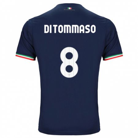 Kandiny Kinder Leonardo Di Tommaso #8 Marine Auswärtstrikot Trikot 2023/24 T-Shirt