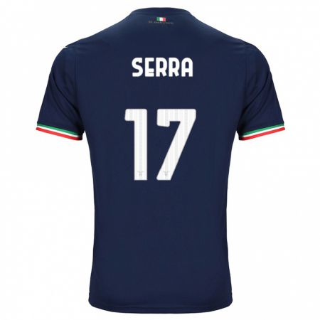 Kandiny Kinder Federico Serra #17 Marine Auswärtstrikot Trikot 2023/24 T-Shirt