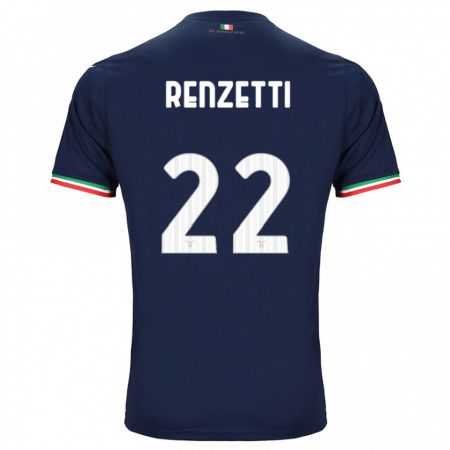 Kandiny Kinder Davide Renzetti #22 Marine Auswärtstrikot Trikot 2023/24 T-Shirt