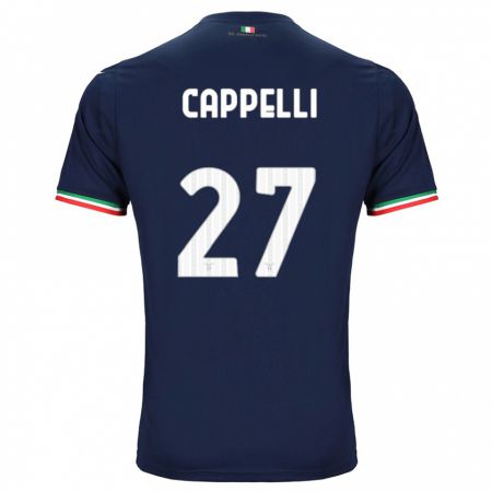 Kandiny Kinder Tommaso Cappelli #27 Marine Auswärtstrikot Trikot 2023/24 T-Shirt