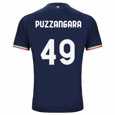 Kandiny Kinder Angelo Antonio Puzzangara #49 Marine Auswärtstrikot Trikot 2023/24 T-Shirt