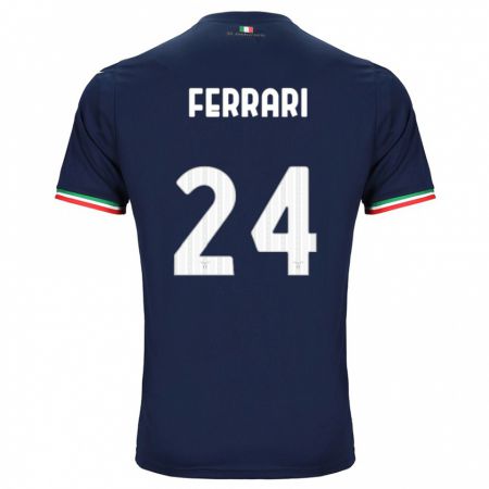Kandiny Kinder Lorenzo Ferrari #24 Marine Auswärtstrikot Trikot 2023/24 T-Shirt
