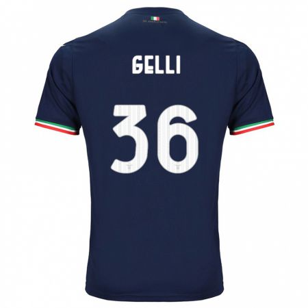 Kandiny Kinder Valerio Gelli #36 Marine Auswärtstrikot Trikot 2023/24 T-Shirt
