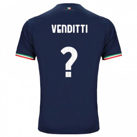 Kandiny Kinder Pietro Venditti #0 Marine Auswärtstrikot Trikot 2023/24 T-Shirt