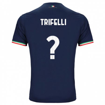 Kandiny Kinder Cristiano Trifelli #0 Marine Auswärtstrikot Trikot 2023/24 T-Shirt