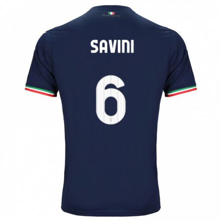 Kandiny Kinder Federica Savini #6 Marine Auswärtstrikot Trikot 2023/24 T-Shirt