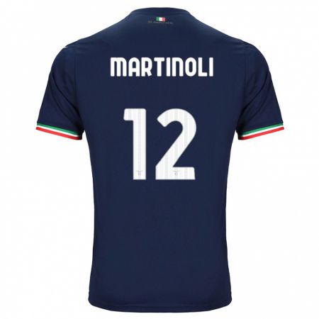 Kandiny Kinder Elettra Martinoli #12 Marine Auswärtstrikot Trikot 2023/24 T-Shirt
