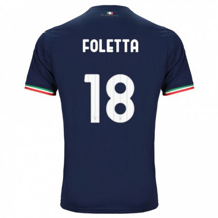 Kandiny Kinder Isabella Foletta #18 Marine Auswärtstrikot Trikot 2023/24 T-Shirt