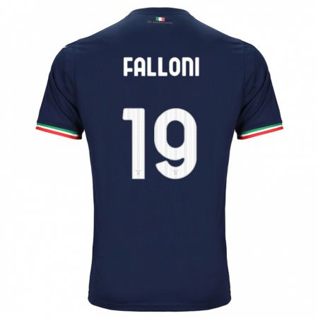 Kandiny Kinder Ludovica Falloni #19 Marine Auswärtstrikot Trikot 2023/24 T-Shirt