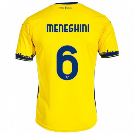 Kandiny Kinder Sofia Meneghini #6 Gelb Auswärtstrikot Trikot 2023/24 T-Shirt
