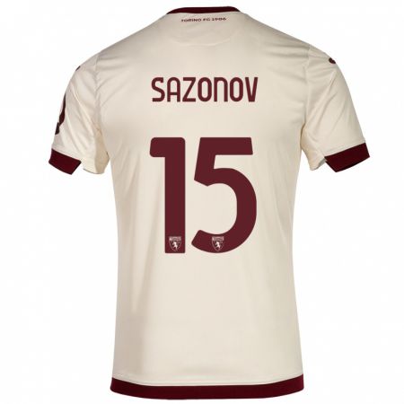 Kandiny Kinder Saba Sazonov #15 Sekt Auswärtstrikot Trikot 2023/24 T-Shirt
