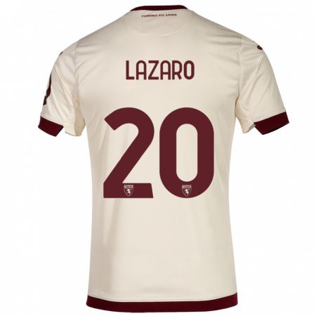 Kandiny Kinder Valentino Lazaro #20 Sekt Auswärtstrikot Trikot 2023/24 T-Shirt