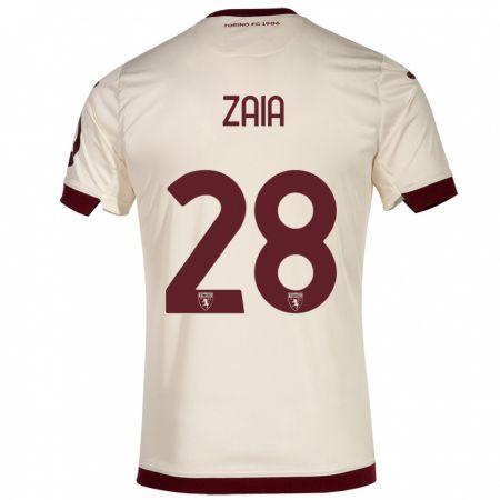 Kandiny Kinder Edoardo Zaia #28 Sekt Auswärtstrikot Trikot 2023/24 T-Shirt
