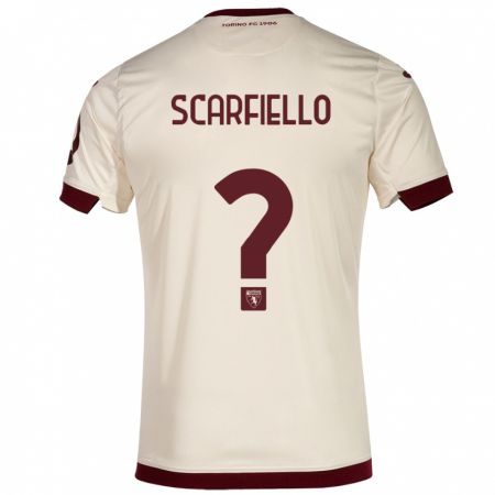 Kandiny Kinder Luca Scarfiello #0 Sekt Auswärtstrikot Trikot 2023/24 T-Shirt
