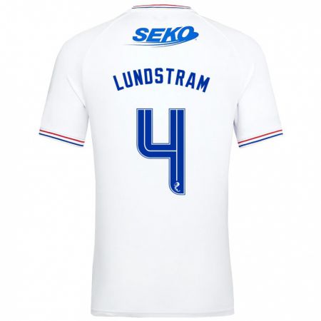 Kandiny Kinder John Lundstram #4 Weiß Auswärtstrikot Trikot 2023/24 T-Shirt
