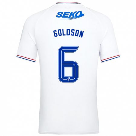 Kandiny Kinder Connor Goldson #6 Weiß Auswärtstrikot Trikot 2023/24 T-Shirt