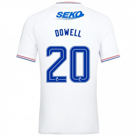 Kandiny Kinder Kieran Dowell #20 Weiß Auswärtstrikot Trikot 2023/24 T-Shirt