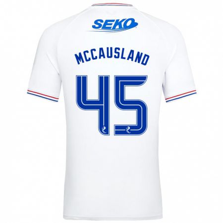 Kandiny Kinder Ross Mccausland #45 Weiß Auswärtstrikot Trikot 2023/24 T-Shirt