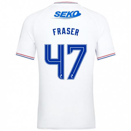 Kandiny Kinder Robbie Fraser #47 Weiß Auswärtstrikot Trikot 2023/24 T-Shirt