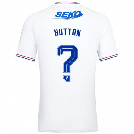 Kandiny Kinder Zander Hutton #0 Weiß Auswärtstrikot Trikot 2023/24 T-Shirt