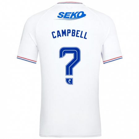 Kandiny Kinder Connor Campbell #0 Weiß Auswärtstrikot Trikot 2023/24 T-Shirt