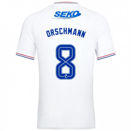 Kandiny Kinder Dina Orschmann #8 Weiß Auswärtstrikot Trikot 2023/24 T-Shirt