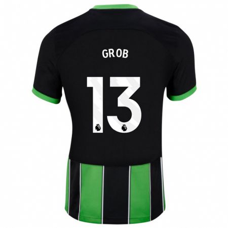 Kandiny Kinder Pascal Groß #13 Schwarz Grün Auswärtstrikot Trikot 2023/24 T-Shirt