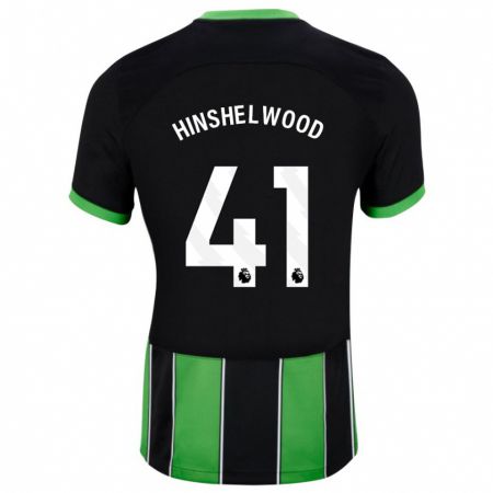 Kandiny Kinder Jack Hinshelwood #41 Schwarz Grün Auswärtstrikot Trikot 2023/24 T-Shirt