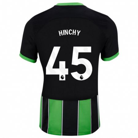 Kandiny Kinder Jack Hinchy #45 Schwarz Grün Auswärtstrikot Trikot 2023/24 T-Shirt