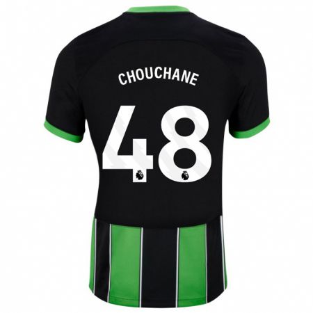 Kandiny Kinder Samy Chouchane #48 Schwarz Grün Auswärtstrikot Trikot 2023/24 T-Shirt