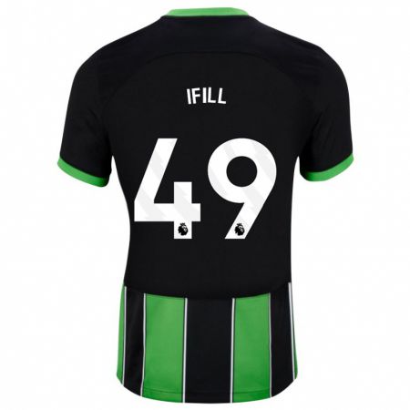 Kandiny Kinder Marcus Ifill #49 Schwarz Grün Auswärtstrikot Trikot 2023/24 T-Shirt