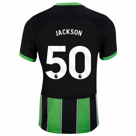 Kandiny Kinder Ben Jackson #50 Schwarz Grün Auswärtstrikot Trikot 2023/24 T-Shirt
