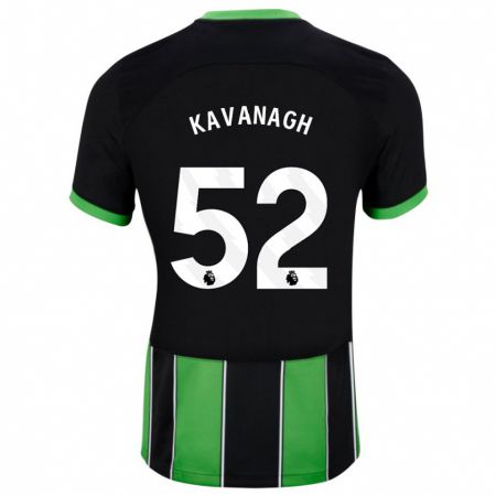 Kandiny Kinder Leigh Kavanagh #52 Schwarz Grün Auswärtstrikot Trikot 2023/24 T-Shirt