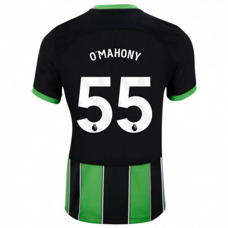 Kandiny Kinder Mark O'mahony #55 Schwarz Grün Auswärtstrikot Trikot 2023/24 T-Shirt