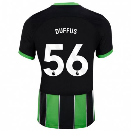 Kandiny Kinder Josh Duffus #56 Schwarz Grün Auswärtstrikot Trikot 2023/24 T-Shirt