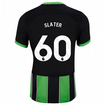 Kandiny Kinder Jacob Slater #60 Schwarz Grün Auswärtstrikot Trikot 2023/24 T-Shirt