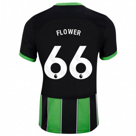 Kandiny Kinder Louis Flower #66 Schwarz Grün Auswärtstrikot Trikot 2023/24 T-Shirt