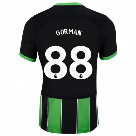 Kandiny Kinder Ronnie Gorman #88 Schwarz Grün Auswärtstrikot Trikot 2023/24 T-Shirt
