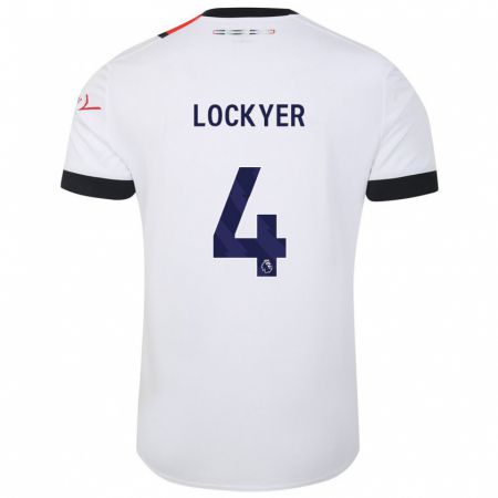 Kandiny Kinder Tom Lockyer #4 Weiß Auswärtstrikot Trikot 2023/24 T-Shirt
