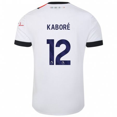 Kandiny Kinder Issa Kaboré #12 Weiß Auswärtstrikot Trikot 2023/24 T-Shirt