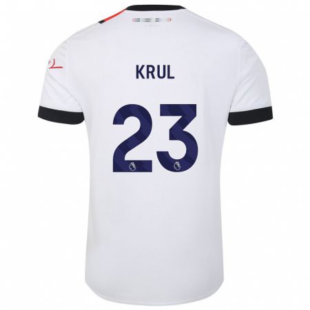 Kandiny Kinder Tim Krul #23 Weiß Auswärtstrikot Trikot 2023/24 T-Shirt