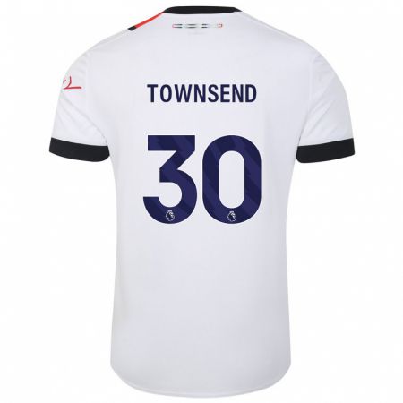 Kandiny Kinder Andros Townsend #30 Weiß Auswärtstrikot Trikot 2023/24 T-Shirt